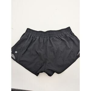 Lululemon women SZ 6 Hotty Hot Shorts Black Mesh Summer Athletic Pull On